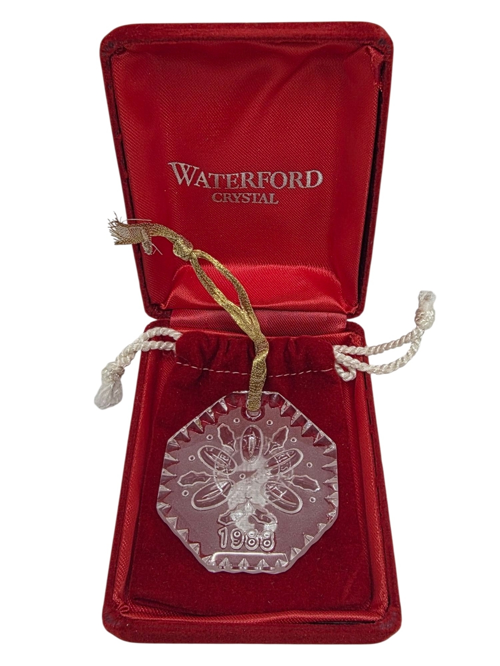 Vintage Waterford 1988 Five Golden Rings Days of Christmas Tree Ornament